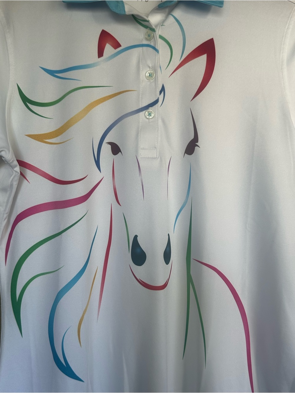Happy Horse Happy Life Equestrian Linda Parelli Polo Top - Picture 3 of 8